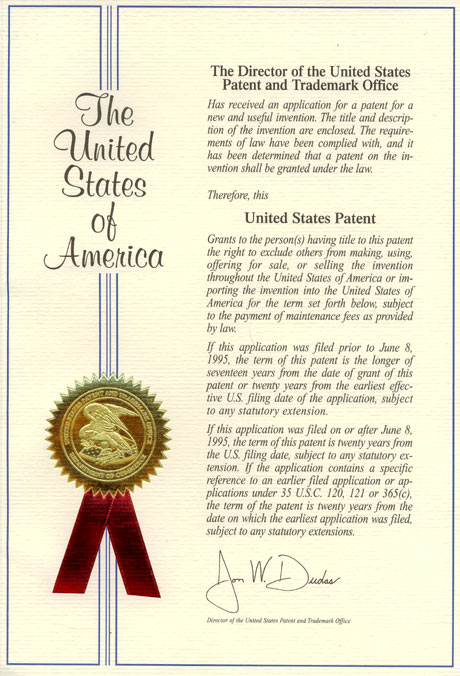 Patents and certificates 1
